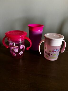 Nuby, Munchkin, and Dr. Browns 360 cups